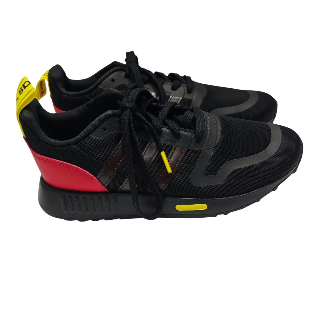 Adidas Multix Sneakers Mens 6 Black Red Yellow Low Top Running Shoes GX8100